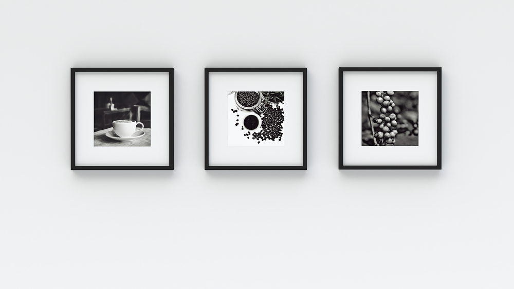 Photo,frame,on,wall, ,coffee,picture(3d,rendering)