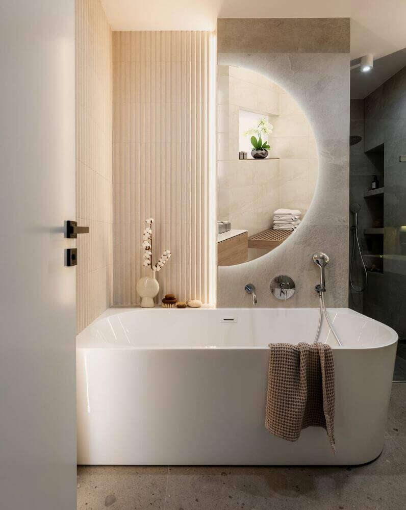 půlkruhov&eacute; zrcadlo